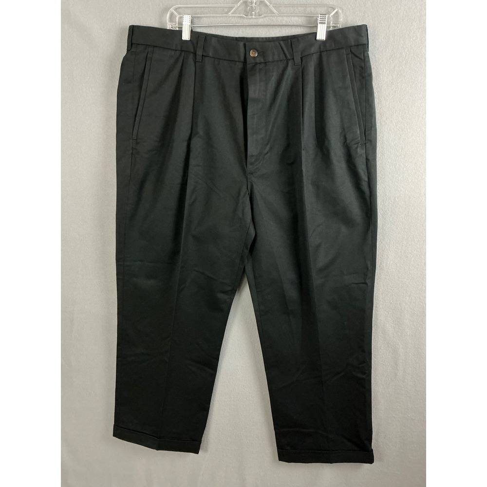 Haggar Dress Pants Men's 40 Pleated Front Premium No-Iron Cotton